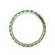 4 - Audrey 3.40 mm Emerald U Prong Eternity Band 
