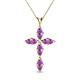 1 - Ife Petite Amethyst Cross Pendant 