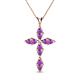 1 - Ife Petite Amethyst Cross Pendant 