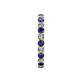 5 - Audrey 3.40 mm Blue Sapphire and Diamond U Prong Eternity Band 