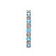 5 - Audrey 3.40 mm Blue Topaz and Diamond U Prong Eternity Band 