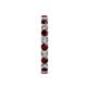 5 - Audrey 3.40 mm Red Garnet and Diamond U Prong Eternity Band 
