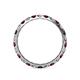 4 - Audrey 3.40 mm Red Garnet and Diamond U Prong Eternity Band 
