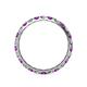 4 - Audrey 3.40 mm Amethyst and Lab Grown Diamond U Prong Eternity Band 