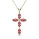 1 - Ife Petite Rhodolite Garnet Cross Pendant 