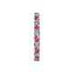 5 - Audrey 3.40 mm Rhodolite Garnet and Lab Grown Diamond U Prong Eternity Band 