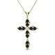 1 - Ife Petite Black Diamond Cross Pendant 