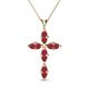 1 - Ife Petite Ruby Cross Pendant 