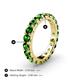 4 - Audrey 3.80 mm Green Garnet U Prong Eternity Band 