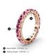 4 - Audrey 3.80 mm Pink Tourmaline U Prong Eternity Band 
