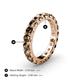 4 - Audrey 3.80 mm Smoky Quartz U Prong Eternity Band 