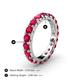 4 - Audrey 3.80 mm Ruby U Prong Eternity Band 