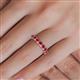 5 - Audrey 3.80 mm Ruby U Prong Eternity Band 
