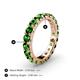 4 - Audrey 3.80 mm Green Garnet U Prong Eternity Band 