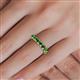 5 - Audrey 3.80 mm Green Garnet U Prong Eternity Band 
