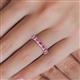 5 - Audrey 3.80 mm Pink Tourmaline U Prong Eternity Band 