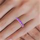 5 - Audrey 3.80 mm Amethyst U Prong Eternity Band 