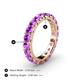 4 - Audrey 3.80 mm Amethyst U Prong Eternity Band 
