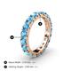 4 - Audrey 3.80 mm Blue Topaz U Prong Eternity Band 