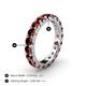 4 - Audrey 3.80 mm Red Garnet U Prong Eternity Band 