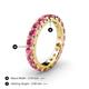 4 - Audrey 3.80 mm Rhodolite Garnet U Prong Eternity Band 