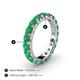 4 - Audrey 3.80 mm Emerald U Prong Eternity Band 