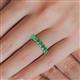 5 - Audrey 3.80 mm Emerald U Prong Eternity Band 