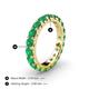 4 - Audrey 3.80 mm Emerald U Prong Eternity Band 
