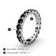 4 - Audrey 3.80 mm Black Diamond U Prong Eternity Band 