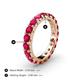 4 - Audrey 3.80 mm Ruby U Prong Eternity Band 