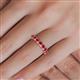 5 - Audrey 3.80 mm Ruby U Prong Eternity Band 