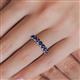 5 - Audrey 3.80 mm Blue Sapphire U Prong Eternity Band 