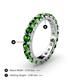 4 - Audrey 3.80 mm Green Garnet U Prong Eternity Band 