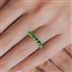 5 - Audrey 3.80 mm Green Garnet U Prong Eternity Band 