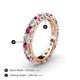 5 - Audrey 3.80 mm Pink Tourmaline and Diamond U Prong Eternity Band 