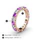 5 - Audrey 3.80 mm Amethyst and Diamond U Prong Eternity Band 