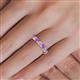 6 - Audrey 3.80 mm Amethyst and Diamond U Prong Eternity Band 