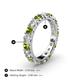 5 - Audrey 3.80 mm Peridot and Diamond U Prong Eternity Band 