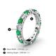 5 - Audrey 3.80 mm Emerald and Diamond U Prong Eternity Band 