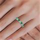 6 - Audrey 3.80 mm Emerald and Diamond U Prong Eternity Band 