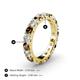 5 - Audrey 3.80 mm Smoky Quartz and Diamond U Prong Eternity Band 
