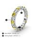 5 - Audrey 3.80 mm Yellow Sapphire and Diamond U Prong Eternity Band 