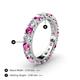 5 - Audrey 3.80 mm Pink Sapphire and Diamond U Prong Eternity Band 