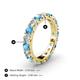 5 - Audrey 3.80 mm Blue Topaz and Diamond U Prong Eternity Band 