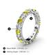 5 - Audrey 3.80 mm Yellow and White Diamond U Prong Eternity Band 