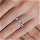 6 - Audrey 3.80 mm Tanzanite and Diamond U Prong Eternity Band 