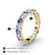 5 - Audrey 3.80 mm Tanzanite and Diamond U Prong Eternity Band 