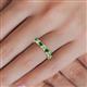 6 - Audrey 3.80 mm Green Garnet and Diamond U Prong Eternity Band 