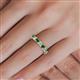 6 - Audrey 3.80 mm Green Garnet and Diamond U Prong Eternity Band 