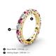 5 - Audrey 3.80 mm Pink Tourmaline and Diamond U Prong Eternity Band 
